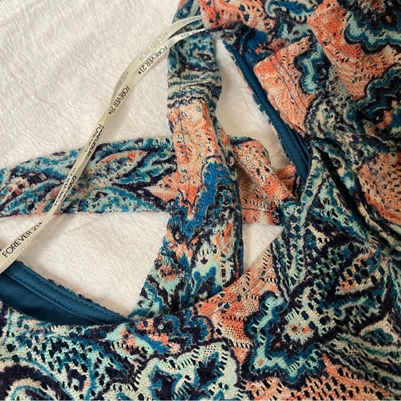 Forever 21 Dress Size 2X Women’s Multi Colored  Bohemian-Inspired Paisley Print - Picture 4 of 11